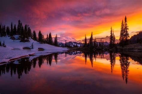 Grace Wins - Tipsoo Lake sunset. Have a wonderful week! | Sunset, Mount rainier national park ...