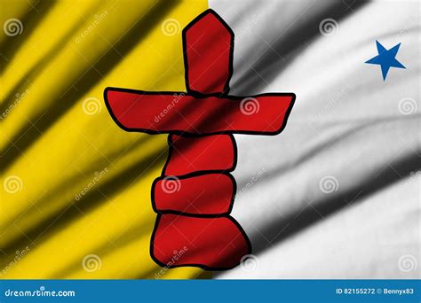 Flag of Nunavut stock illustration. Illustration of emblem - 82155272