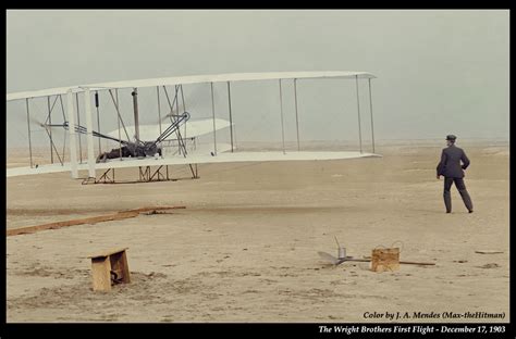 Wright Brothers Flight 1903 in color_3 | The Wright brothers… | Flickr