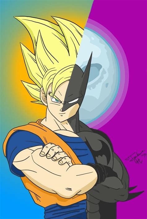 Drew up a Goku x Batman. Woot. : r/batman