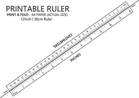 Free Printable Blank Ruler Templates [10 Cm, Inch, Paper] +PDF