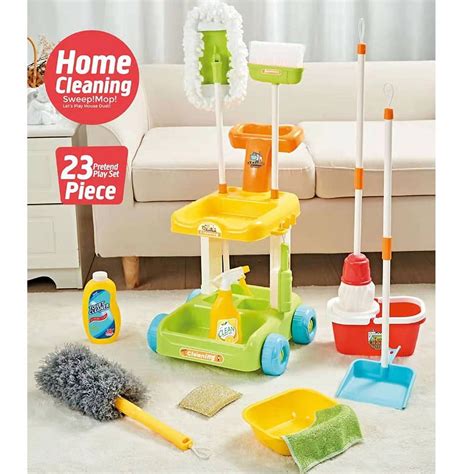 Free Shipping! Kids Cleaning Set Toys, Children Cleaning Toys 23 Piece -Includes Sweeping Broom ...