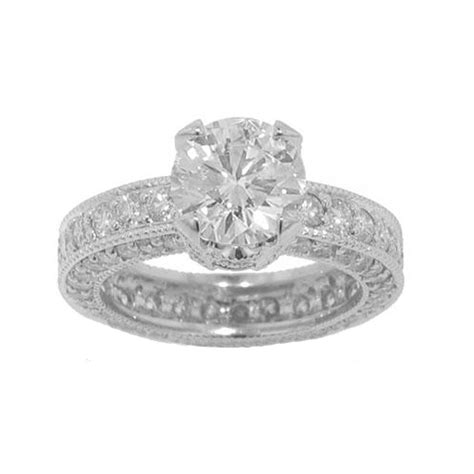 5.24ct Round Diamond Engagement Ring Band F/Vs2 Gal Cer