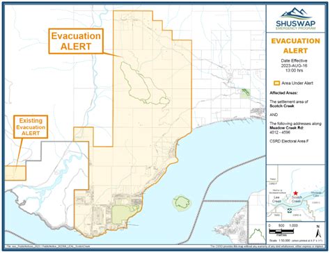 Lower East Adams Lake fire surpasses 10,000 ha; evacuation alert issued ...