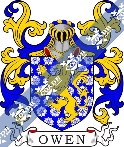 Owen Family Crest, Coat of Arms and Name History