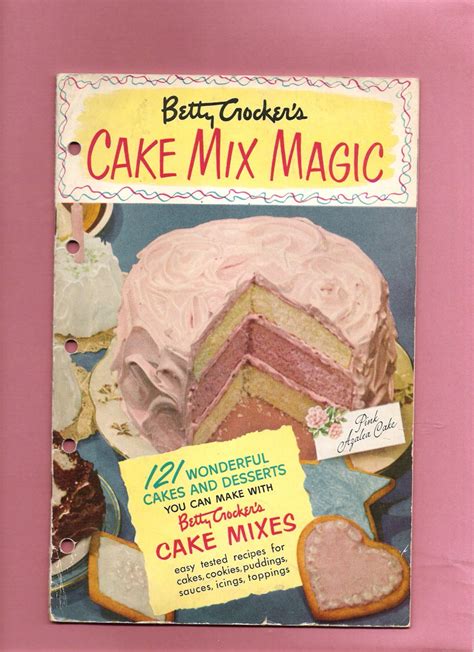 Betty Crocker Vintage 1951 Pink Cake Mix Magic Recipe