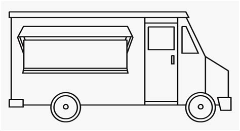 Food Truck Icon - Drawing Of A Food Truck, HD Png Download - kindpng