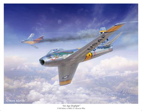 F-86 Sabre - "Jet Age Dogfight" – Mark Karvon Art Studios