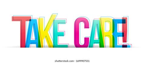 Take Care Isolated Colorful Letters On Stock Vector (Royalty Free ...