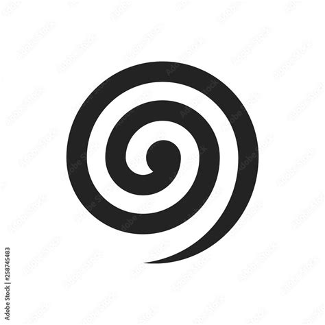 Black spiral illustration. Vector. Isolated. Stock Vector | Adobe Stock