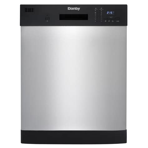 Danby 24 in. Front Control Dishwasher in Stainless Steel 52 dBA-DDW2404EBSS - The Home Depot