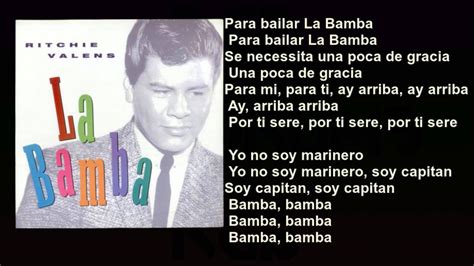 Ritchie Valens La Bamba with Lyrics - YouTube