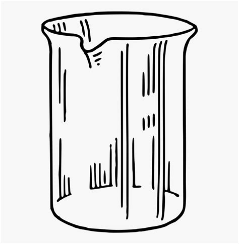 Beaker - Science Beaker Clipart Black And White, HD Png Download - kindpng