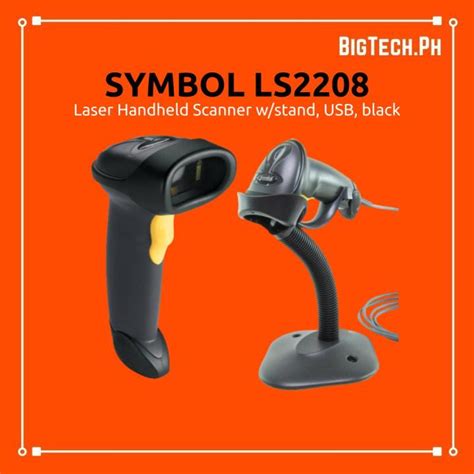 Symbol LS2208 Laser Handheld Barcode Scanner with stand | Lazada PH