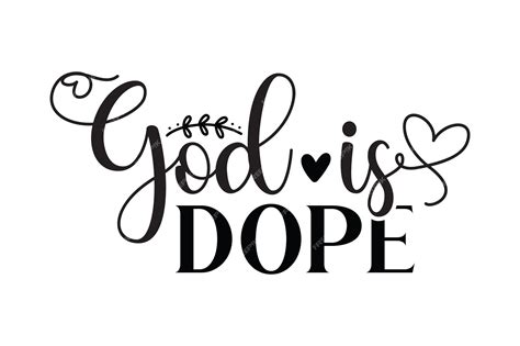 Premium Vector | God is dope