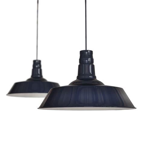 Large Argyll Industrial Pendant Light Squid Ink Blue - Elesi