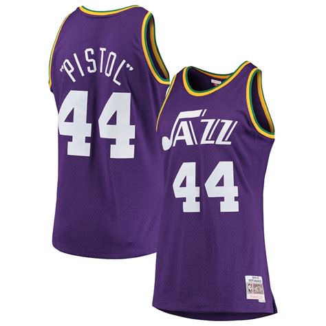 Mitchell & Ness Pete Maravich Utah Jazz Purple Swingman Jersey