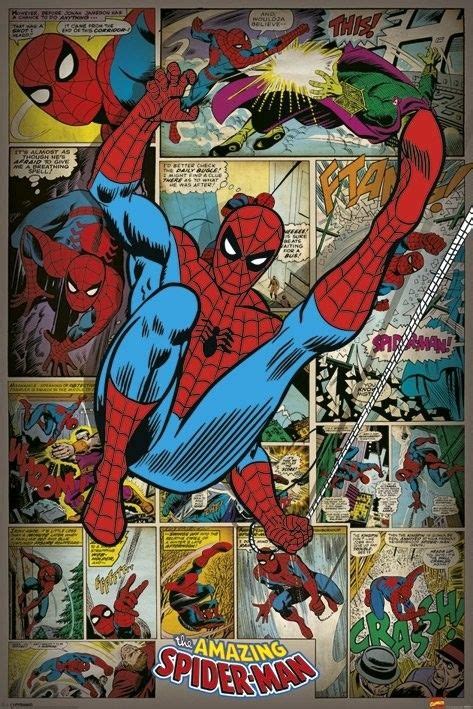 Poster MARVEL COMICS - spider man ret | Wall Art | 3+1 FREE | Europosters | Marvel posters ...