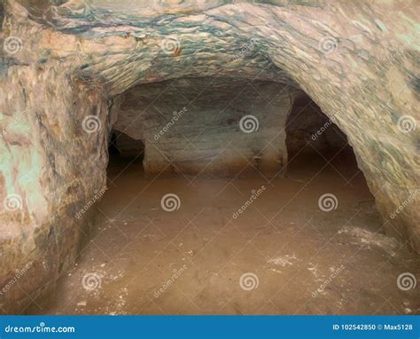 Mysterious Path through the Cave Stock Photo - Image of mining ...