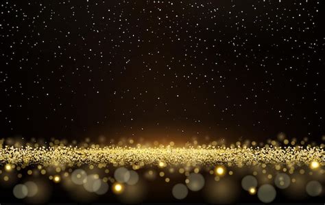 Premium Vector | Abstract background A golden glow with magical dust ...