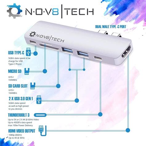 (Renewed) TB3 (2x) Ports | HDMI (1x) | USB-C (2x) | 100W PD Power HUB ...