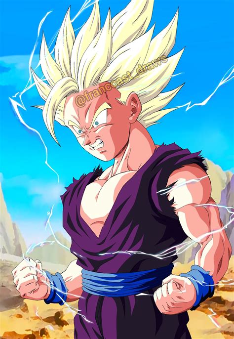 Gohan Ssj 2 Fan art | Desenhos dragonball, Anime, Dragon ball