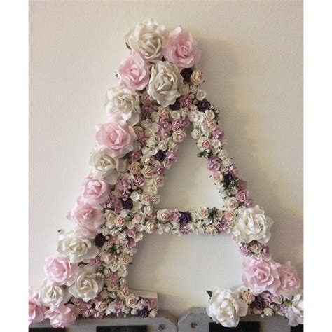 Custom Wooden Floral Letter 28cm