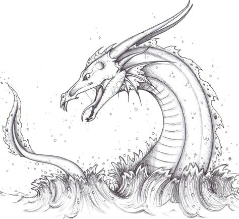 sea serpent drawing - Google Search | Loch Ness Monster Tattoo Ideas ...