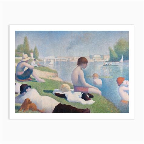 Bathers At Asnieres, Georges Seurat Art Print by The National Gallery - Fy