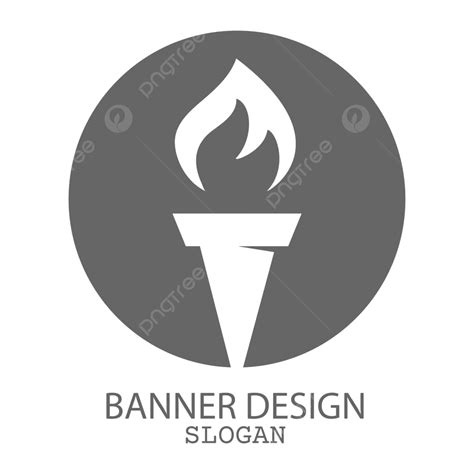 Template For A Torch Logo Emblem Or Sticker In Vector Format With White Background Vector, Shape ...