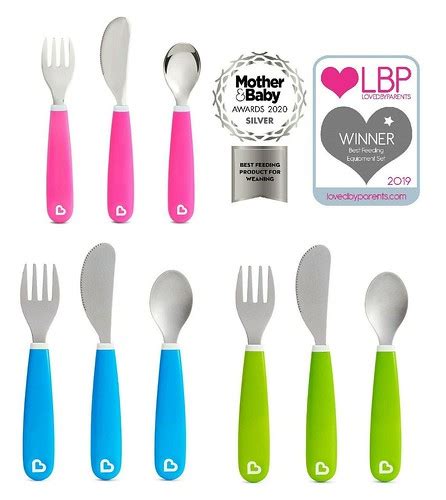 Munchkin Baby Splash Fork & Spoon Knife Cutlery Food Dispe… | Flickr