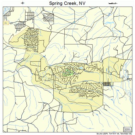 Spring Creek Nevada Street Map 3268550