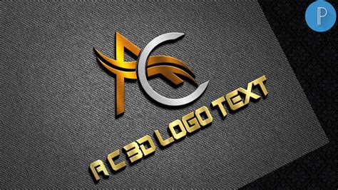 Logo 3D / A C 3d Text Professional Logo Design On Android Pixellab Vandy Design Youtube - Mark ...