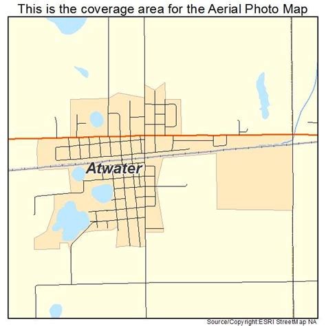 Aerial Photography Map of Atwater, MN Minnesota