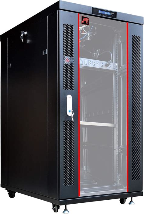 Sysracks 22U 32-Inch Deep Server Rack Cabinet It Enclosure Server Cabinet with Accessories - LCD ...