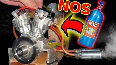 Model Motorcycle Engine gets Nitrous Oxide - YouTube