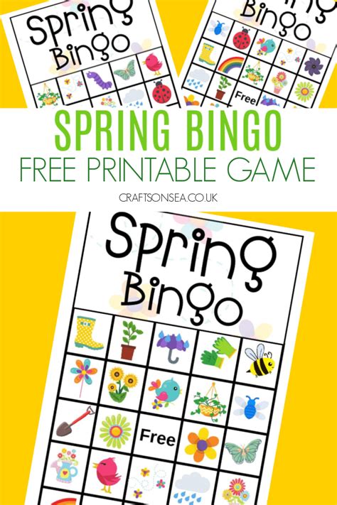 Spring Bingo (FREE Printable) - Crafts on Sea