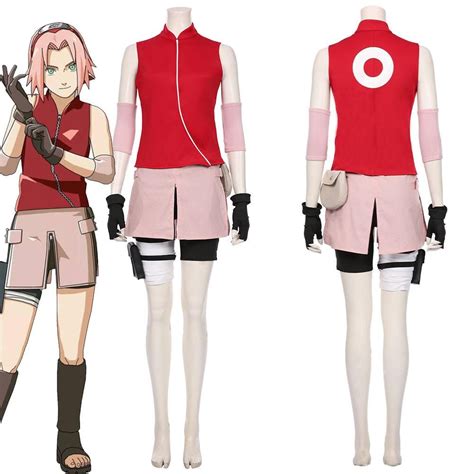 NARUTO-Haruno Sakura Women Skirt Outfit Halloween Carnival Costume ...