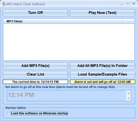 MP3 Alarm Clock Software