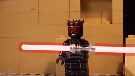 Darth Maul vs Obi Wan Kenobi and Qui-Gon Jinn in Lego - YouTube