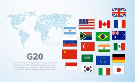 G20 World Map Countries Infographic. Saudi Arabia Turkey Brazil ...