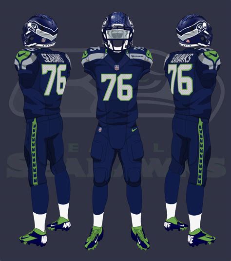 Seattle Seahawks uniforms by CoachFieldsOfNOLA on DeviantArt