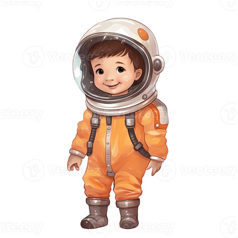 Cute Child Wearing Space Suit Watercolor AI Generative 27236105 PNG