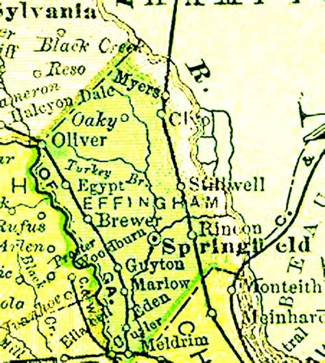 Towns and Cities, Effingham County, Georgia - Georgia Genealogy