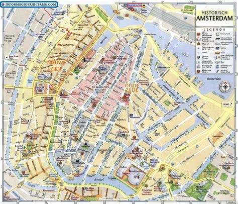 Mappa di Amsterdam - Cartina di Amsterdam | Amsterdam, Viaggio ...