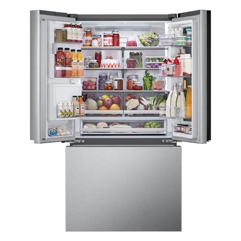 LG Counter Depth MAX Mirror InstaView 4 Types of Ice 25.5-cu ft Counter-depth Smart French Door ...