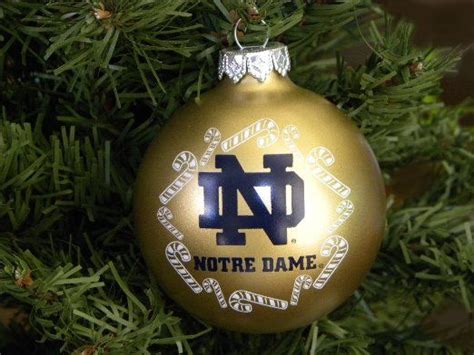 Boelter NCAA Notre Dame Fighting Irish Candy Cane Glass Ball Christmas ...