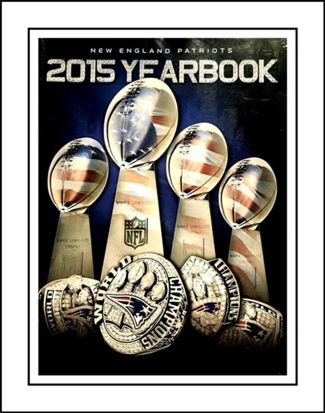 Unique 2015 Patriots Trophy Poster Football Fan Wall Art Gift