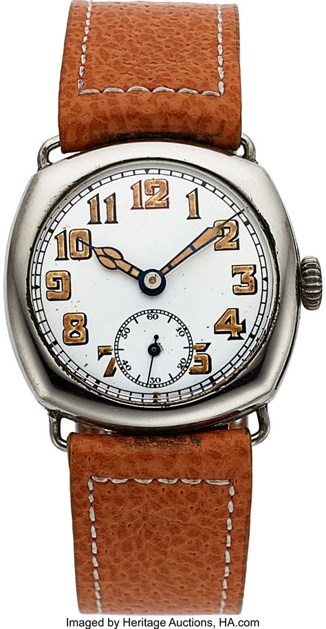 Abra 1910's WW1 Enamel Dial Trench Watch. ... Timepieces | Lot #54508 ...