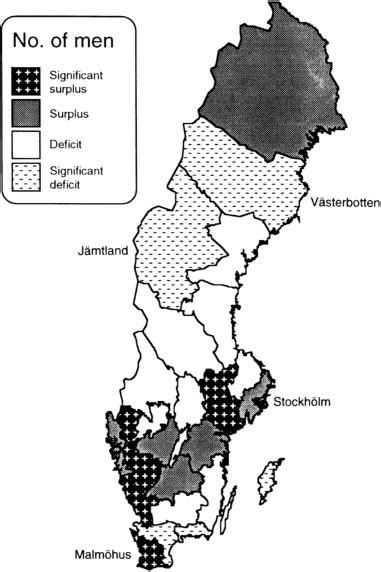 3 Swedish counties with respectively more or less dairymen than should... | Download Scientific ...